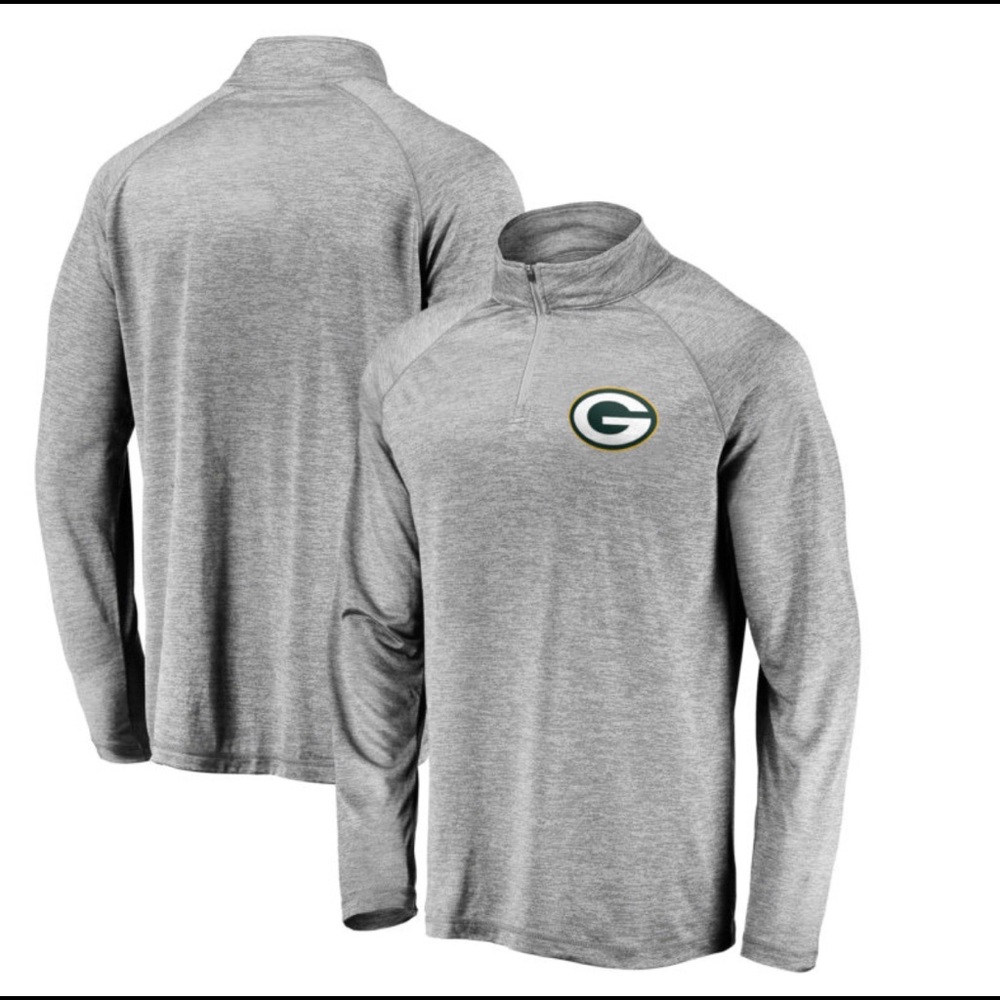 Men's Green Bay Packers Grey quarter zip